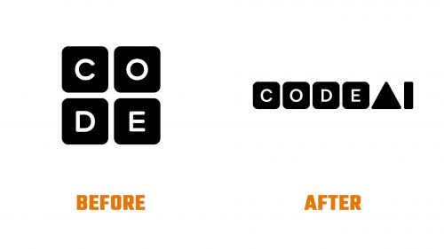 Évolution du logo de CodeAI