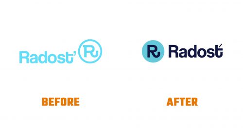 Évolution du logo de Radost'