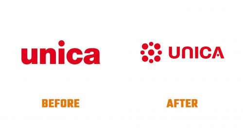 Évolution du logo de Unica